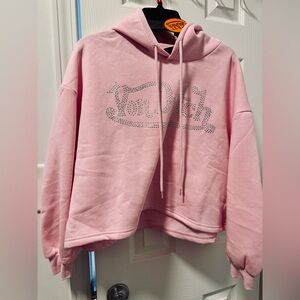 NWT VON DUTCH cropped sparkle hoodie